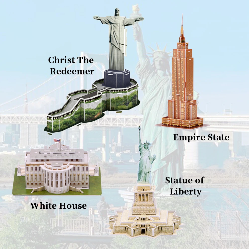 38 Style DIY World Famous Architecture Building 3D Puzzle Model Construction Planet Jigsaw Puzzles Toys For Kids Christmas Gift - Image 4