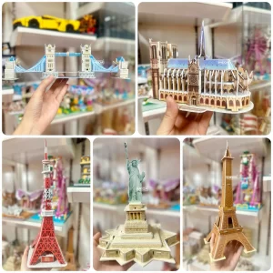 38 Style DIY World Famous Architecture Building 3D Puzzle Model Construction Planet Jigsaw Puzzles Toys For Kids Christmas Gift