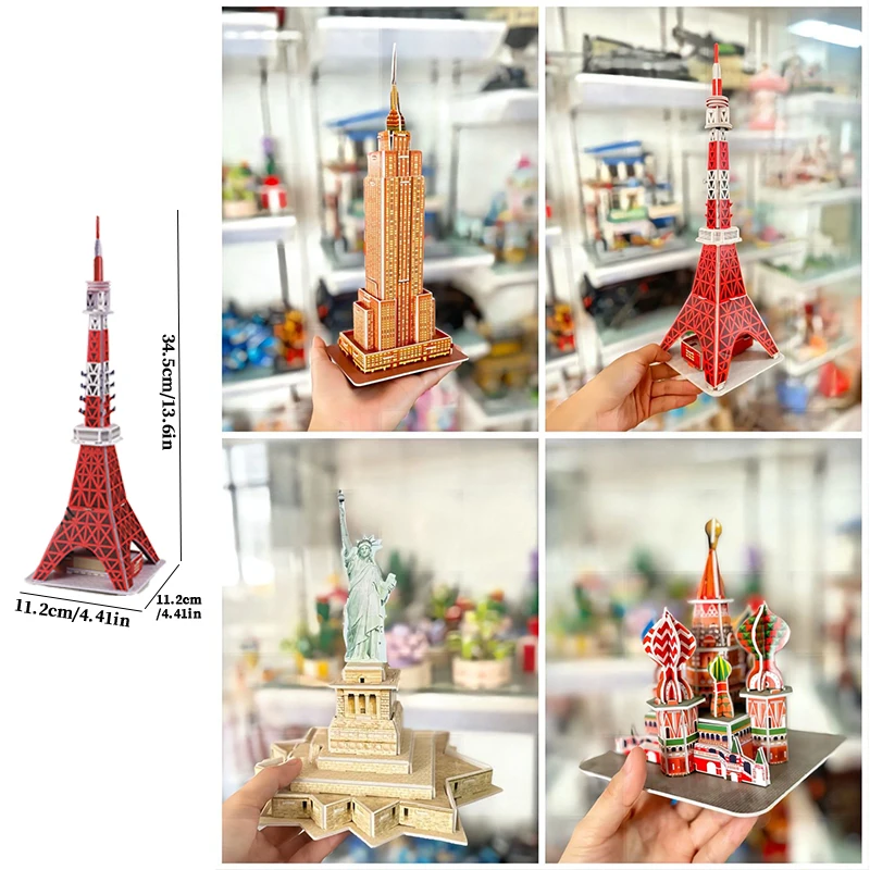 38 Style DIY World Famous Architecture Building 3D Puzzle Model Construction Planet Jigsaw Puzzles Toys For Kids Christmas Gift - Image 3
