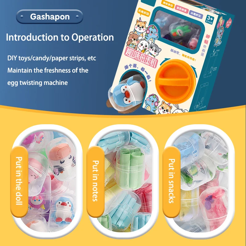 Popular Kids Toys Gachapon Machines with 6pcs Random Capsule Toys Egg Twisting Machine Cardboard Box Surprise Blind Box - Image 6