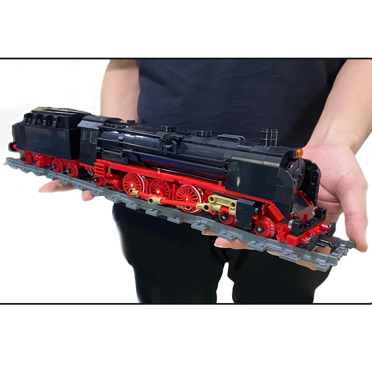 Classic Steam Train Building Block Set German BR01 Big Boy Steam Locomotive Bricks DIY CN5700 Rail Train Assemble Bricks Toys - Image 3