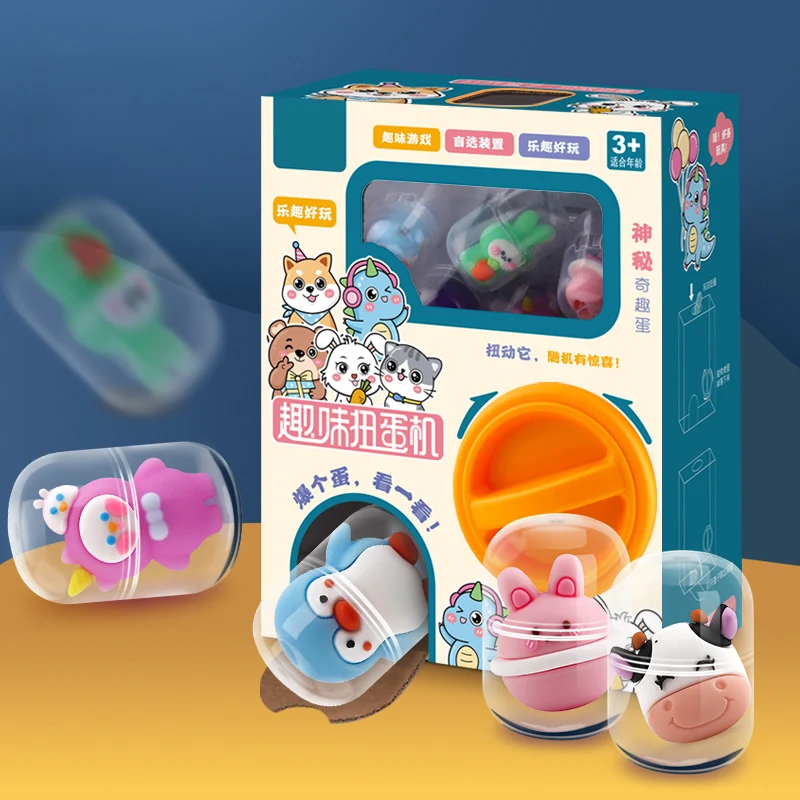 Popular Kids Toys Gachapon Machines with 6pcs Random Capsule Toys Egg Twisting Machine Cardboard Box Surprise Blind Box - Image 5