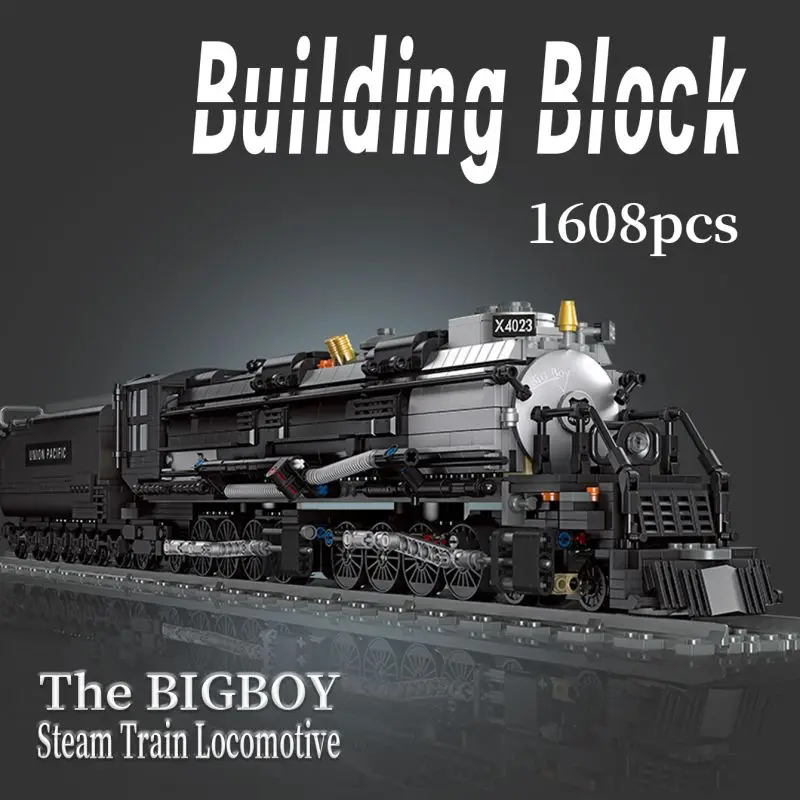 Classic Steam Train Building Block Set German BR01 Big Boy Steam Locomotive Bricks DIY CN5700 Rail Train Assemble Bricks Toys - Image 2