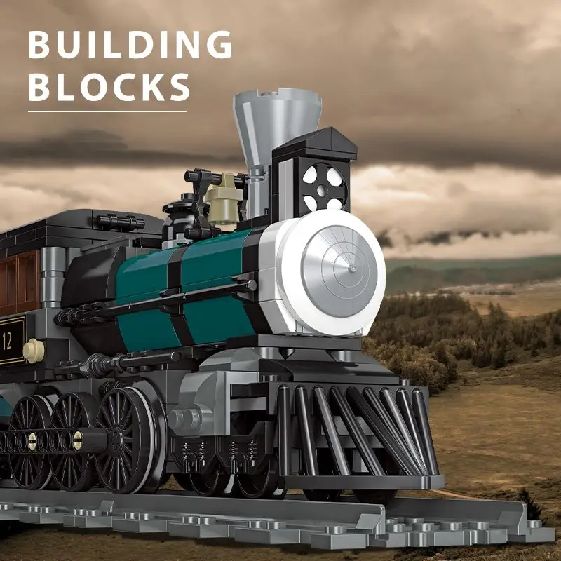 Classic Steam Train Building Block Set German BR01 Big Boy Steam Locomotive Bricks DIY CN5700 Rail Train Assemble Bricks Toys - Image 4