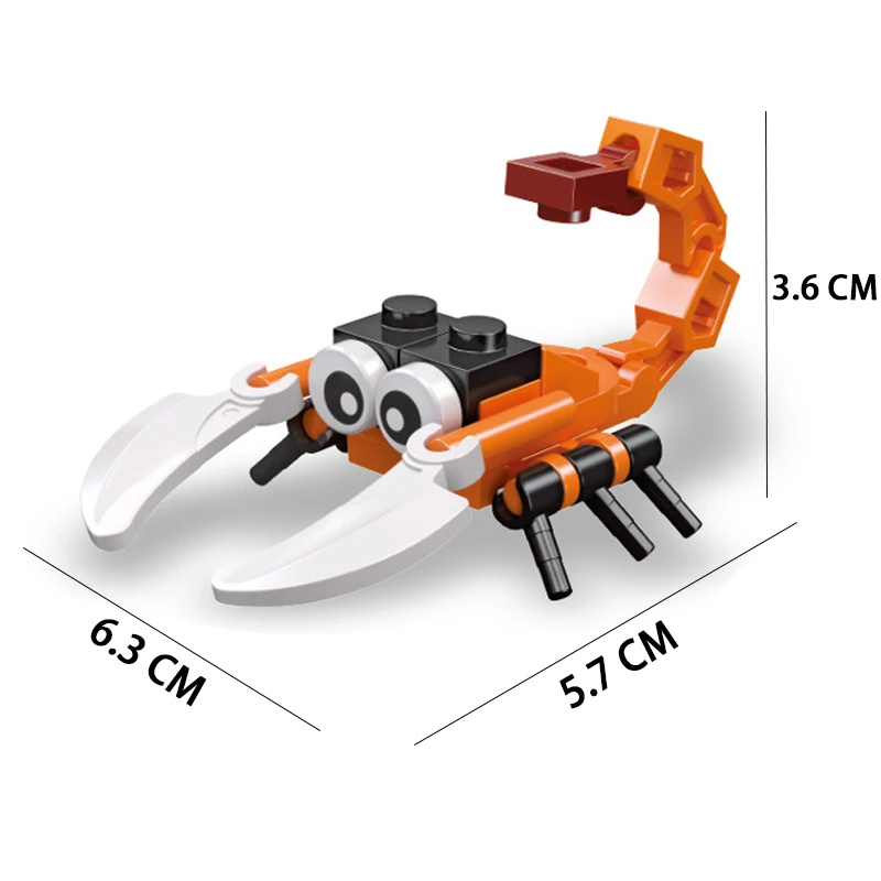 Educational Toys Building Blocks Insect Gogga Toys Bricks Butterfly/Dragonfly/Scorpion/Wasp/Snail/Spider etc. Animal Bricks Toys - Image 6